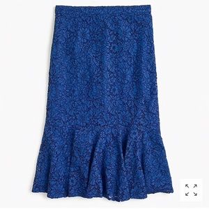 J Crew Lace Trumpet Skirt